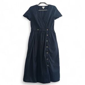 J. Crew Poplin Wrap 100% Cotton‎ Dress Size 6